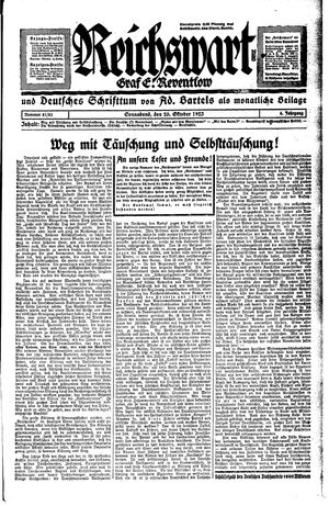 Reichswart vom 20.10.1923