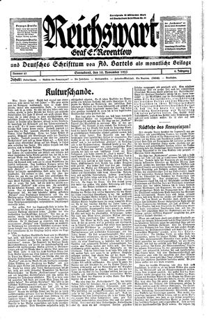 Reichswart vom 10.11.1923
