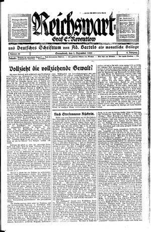Reichswart vom 01.12.1923