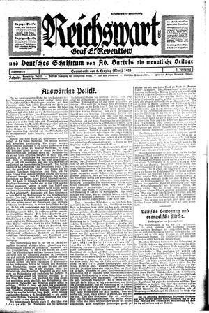 Reichswart vom 08.03.1924