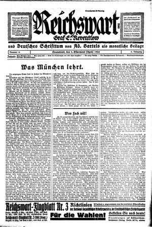 Reichswart vom 05.04.1924