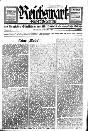 Reichswart vom 31.05.1924