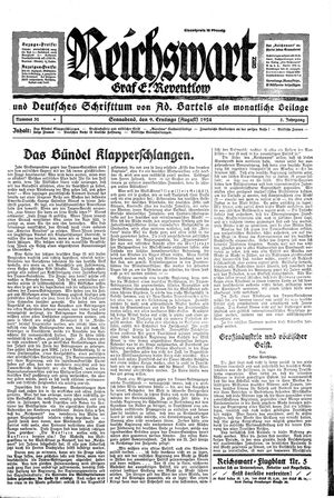 Reichswart vom 09.08.1924