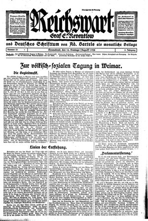 Reichswart vom 16.08.1924