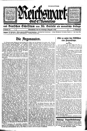 Reichswart vom 23.08.1924