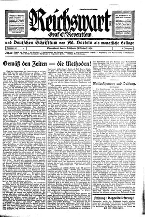 Reichswart vom 04.10.1924