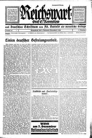 Reichswart vom 06.12.1924
