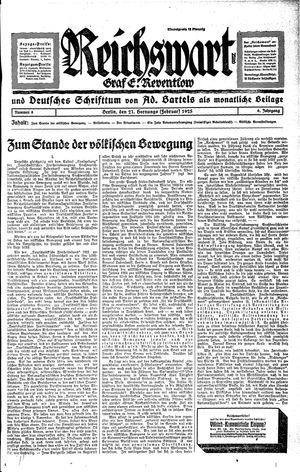 Reichswart vom 21.02.1925