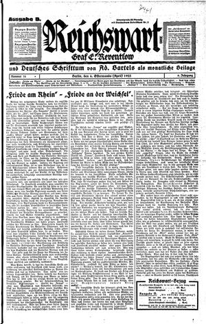 Reichswart vom 04.04.1925