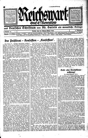 Reichswart vom 23.05.1925