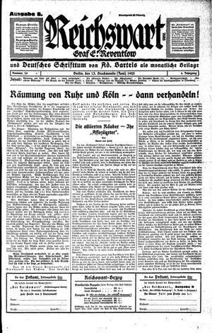 Reichswart vom 13.06.1925