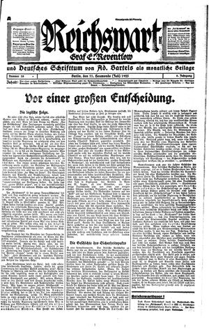 Reichswart vom 11.07.1925