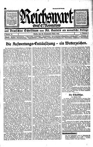 Reichswart vom 30.07.1925