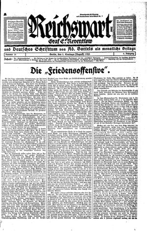 Reichswart vom 01.08.1925