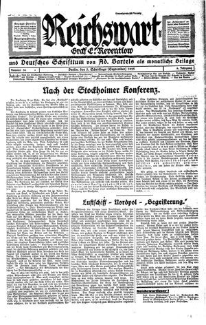 Reichswart vom 05.09.1925