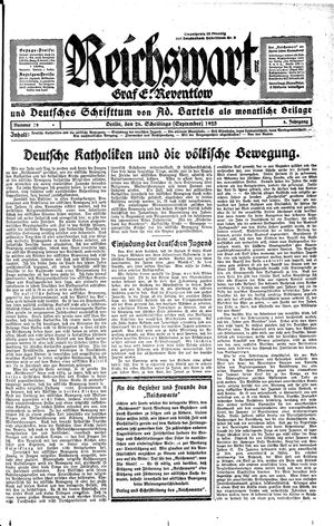Reichswart vom 26.09.1925