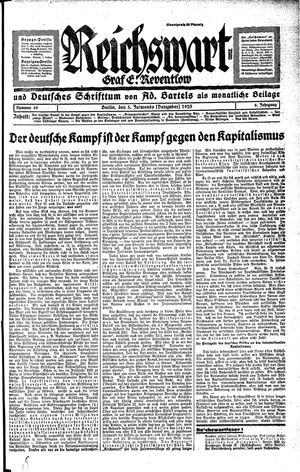 Reichswart vom 05.12.1925