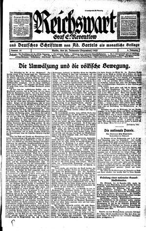Reichswart vom 26.12.1925