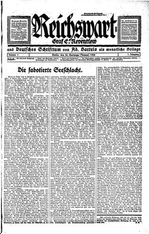 Reichswart vom 30.01.1926