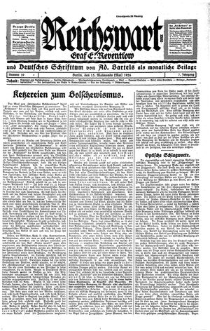 Reichswart vom 15.05.1926