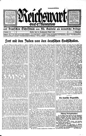 Reichswart vom 12.06.1926