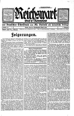 Reichswart vom 26.06.1926