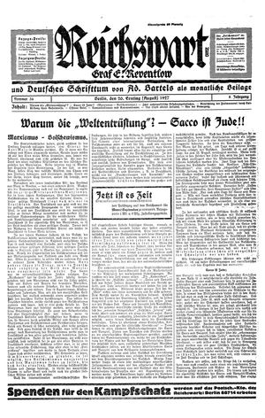 Reichswart vom 20.08.1927