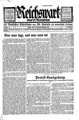 Reichswart vom 30.03.1928