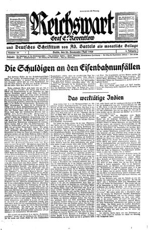 Reichswart vom 20.07.1928