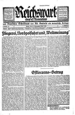 Reichswart vom 27.07.1928
