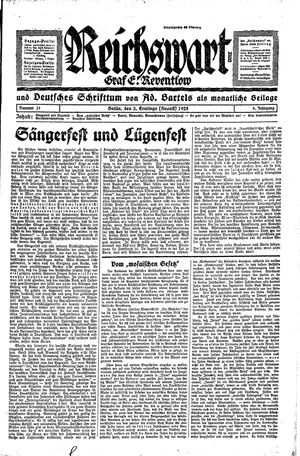 Reichswart vom 03.08.1928