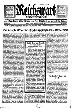 Reichswart vom 17.08.1928