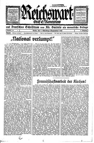 Reichswart vom 07.09.1928