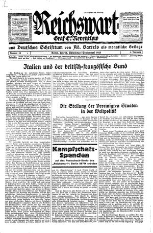 Reichswart vom 28.09.1928