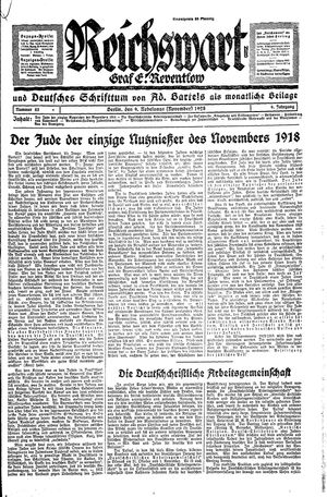 Reichswart vom 09.11.1928