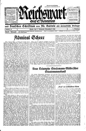 Reichswart vom 07.12.1928