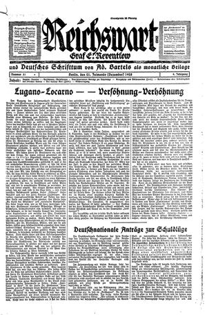 Reichswart vom 21.12.1928