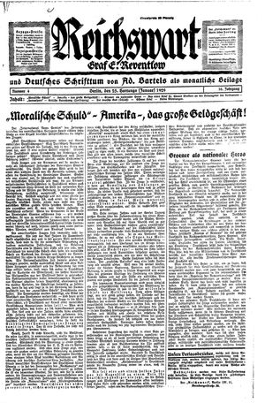 Reichswart vom 25.01.1929