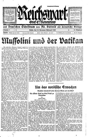 Reichswart vom 15.02.1929