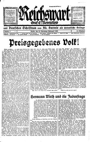 Reichswart vom 22.02.1929