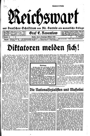 Reichswart vom 08.03.1929