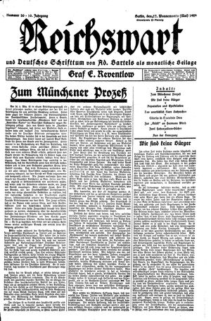 Reichswart vom 17.05.1929