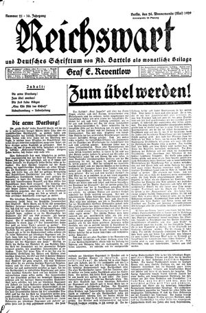 Reichswart vom 24.05.1929
