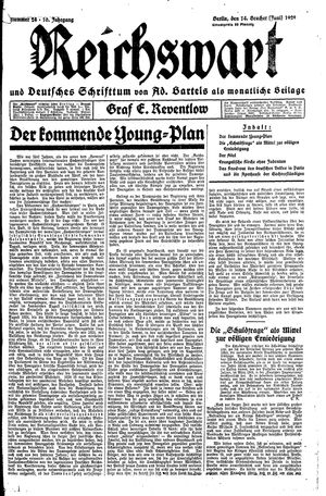 Reichswart vom 14.06.1929