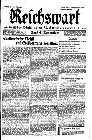 Reichswart vom 21.06.1929