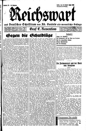 Reichswart vom 28.06.1929