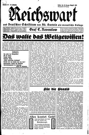 Reichswart vom 30.08.1929