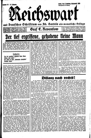 Reichswart vom 06.09.1929