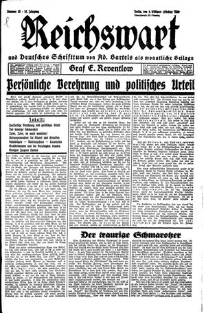 Reichswart vom 04.10.1929