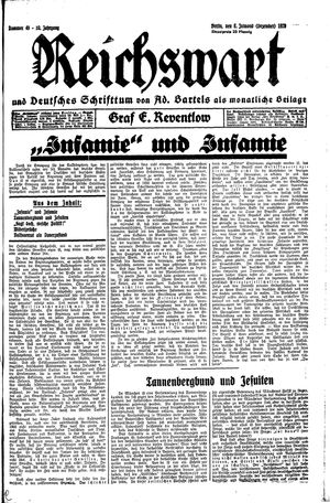 Reichswart vom 06.12.1929